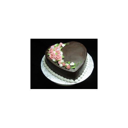  Heart Chocolate Cake 5 Pounds (1800 g) – Elegant Rose Design Cakes - Foto 1