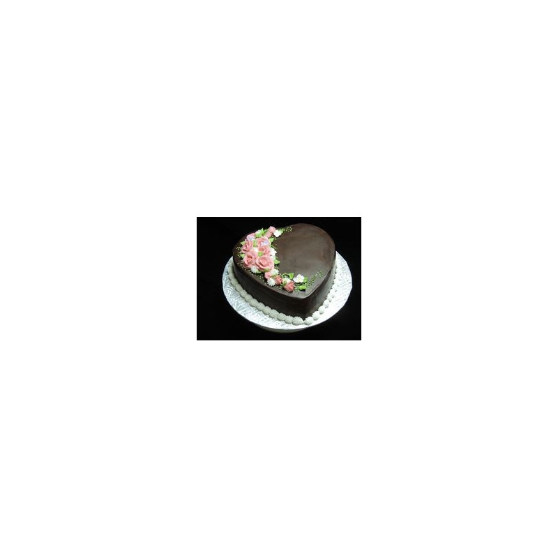  Heart Chocolate Cake 5 Pounds (1800 g) – Elegant Rose Design Cakes - Foto 1