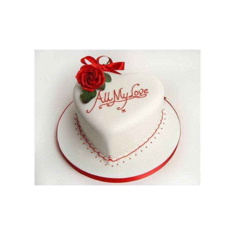  Romantic Heart Cake 5 Pounds (1800 g) – Elegant Love Design Cakes - Foto 1