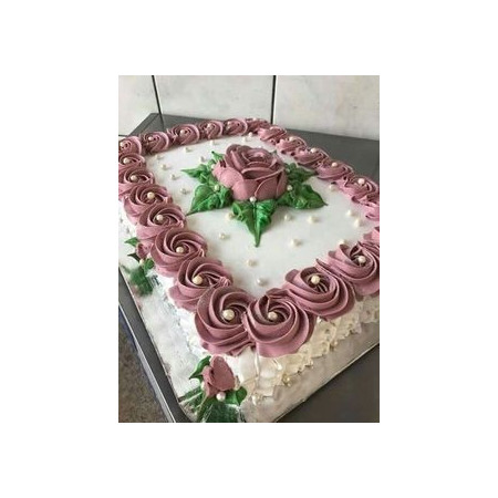  Elegant Floral Cake – 1800g for 5 Persons | GiftPattaya Cakes - Foto 1