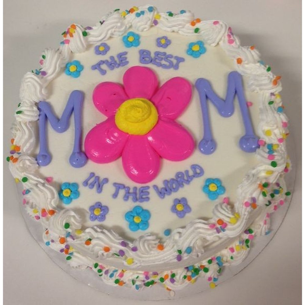 Best Mom floral celebration cake