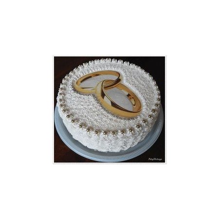 Wedding Rings Cake – 5 Person, 1800g Wedding Rings Cake – 5 Person, 1800g | Elegant Anniversary Cake Pattaya