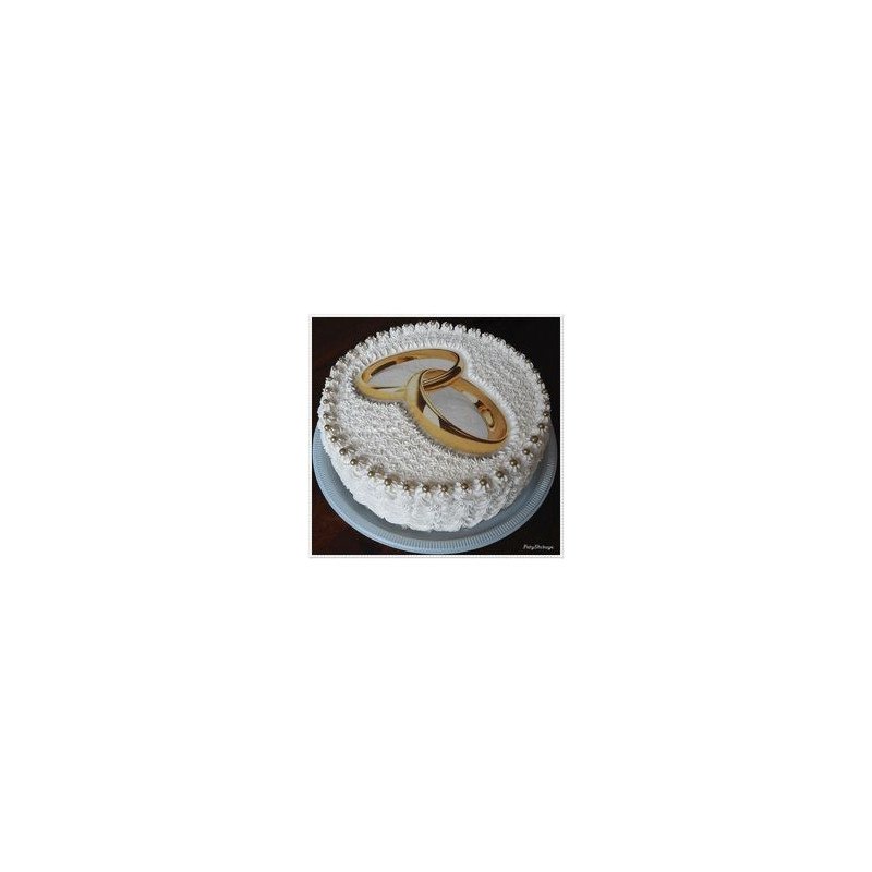 Wedding Rings Cake – 5 Person, 1800gCakesWedding Rings Cake – 5 Person, 1800g | Elegant Anniversary Cake Pattaya