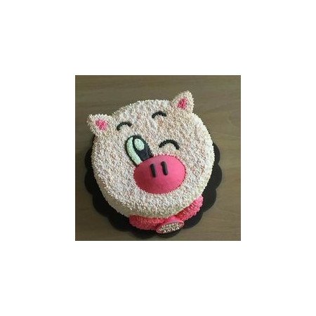 Piggy Face Cake – 5 Person, 1800g Piggy Face Cake – 5 Person, 1800g | Cute Celebration Cake Pattaya