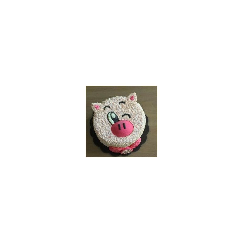 Piggy Face Cake – 5 Person, 1800gCakesPiggy Face Cake – 5 Person, 1800g | Cute Celebration Cake Pattaya