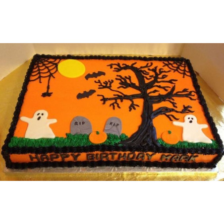 Halloween cake size 5p 1800 gm - 1 เค้กฮาโลวีน 5P - 1800 กรัม | เค้กอร่อย