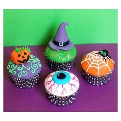 Halloween cupcakes 4 pc