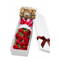 ROSE IN BOX WITH CHOCOLAT
