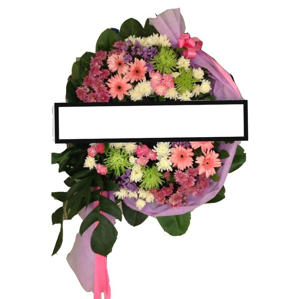 Pastel sympathy flowers wreath 54 arrangement