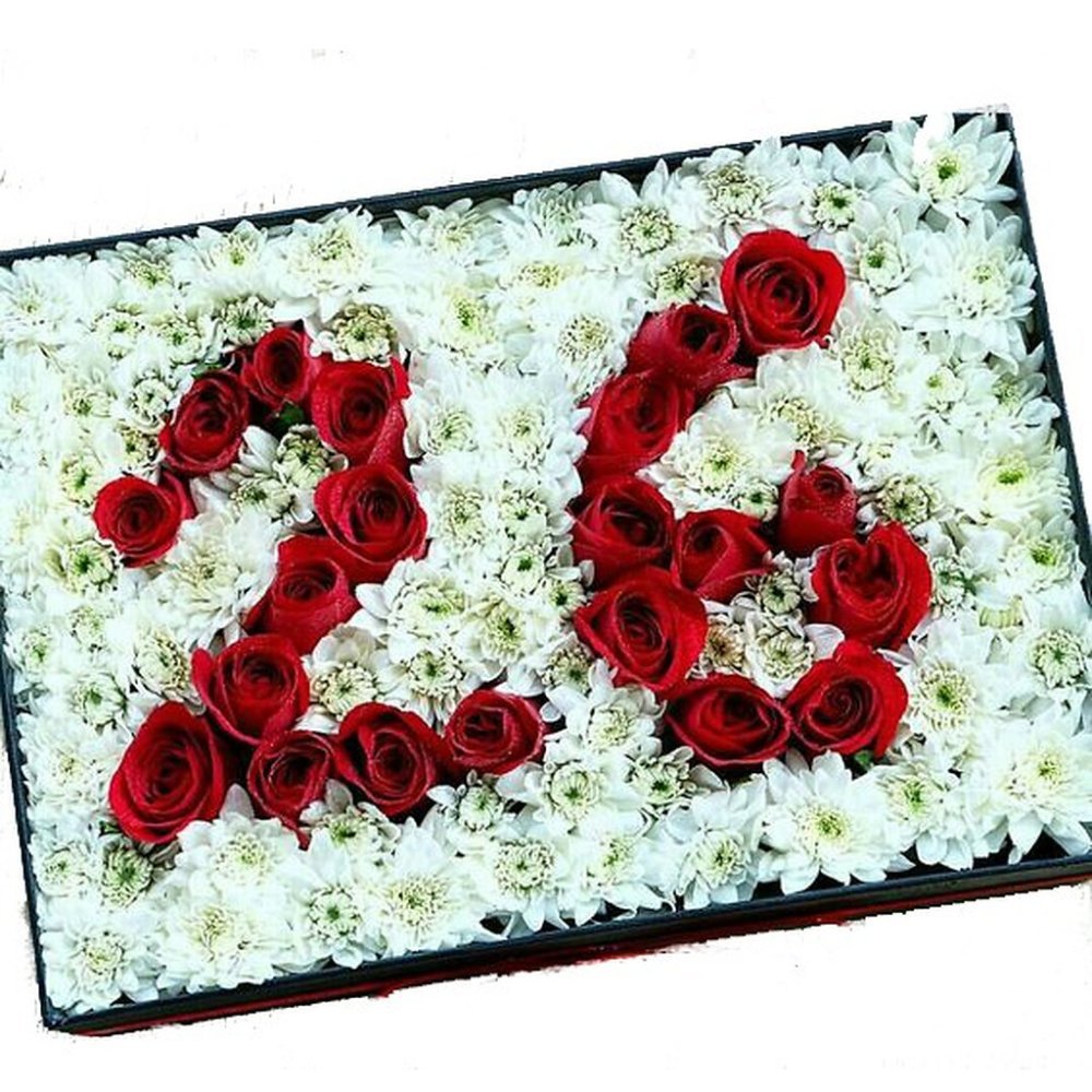 Caja número 26 de rosas rojas