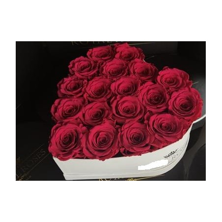 20 red roses in box