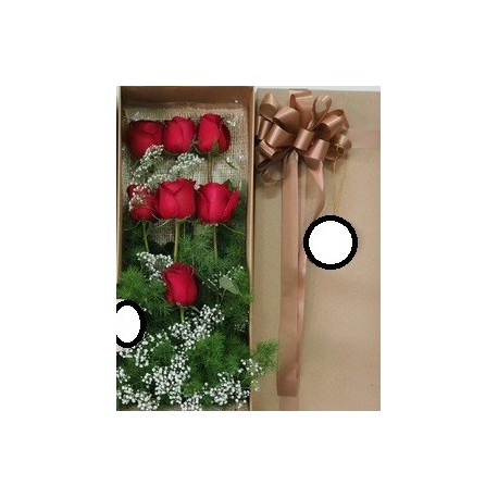 7 roses in box