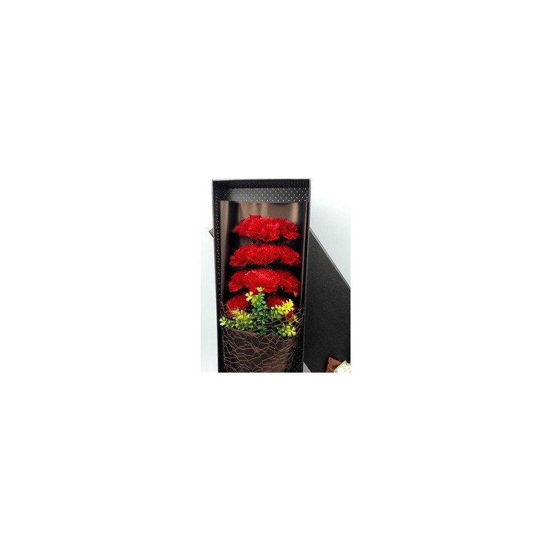 red lilly in box