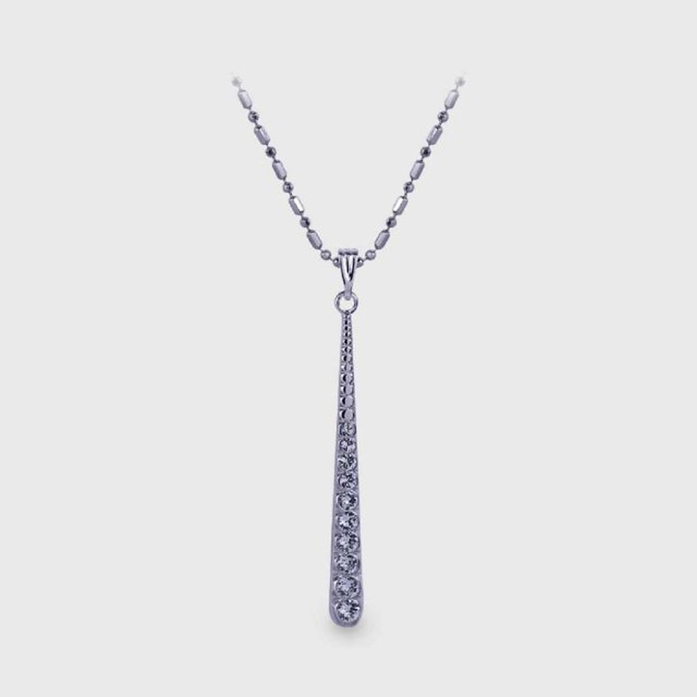 Taps toelopende pavé diamanten collier
