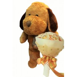 Chocolate with dog doll size 60 cm