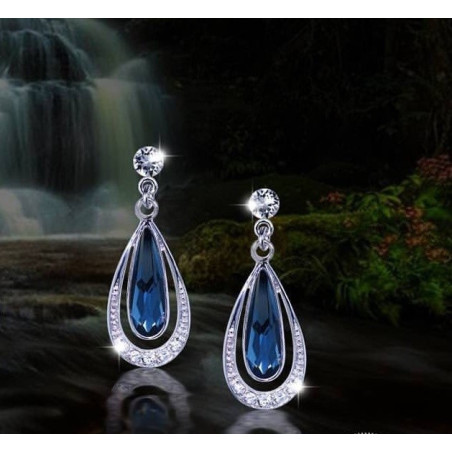 Earrings adorned with crystals - 1 Crystal Earrings | Jewelry | Shop Now