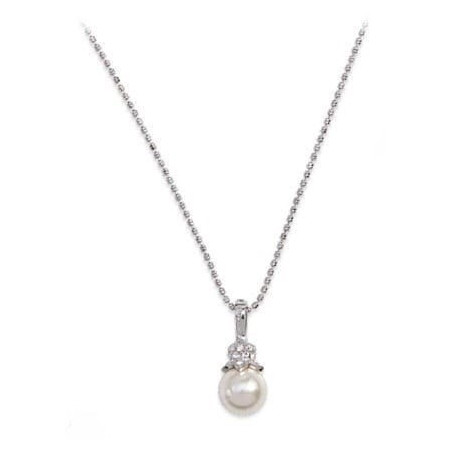 Cream pearl crystal necklace - 1 Cream Pearl Crystal Necklace | เครื่องประดับ
