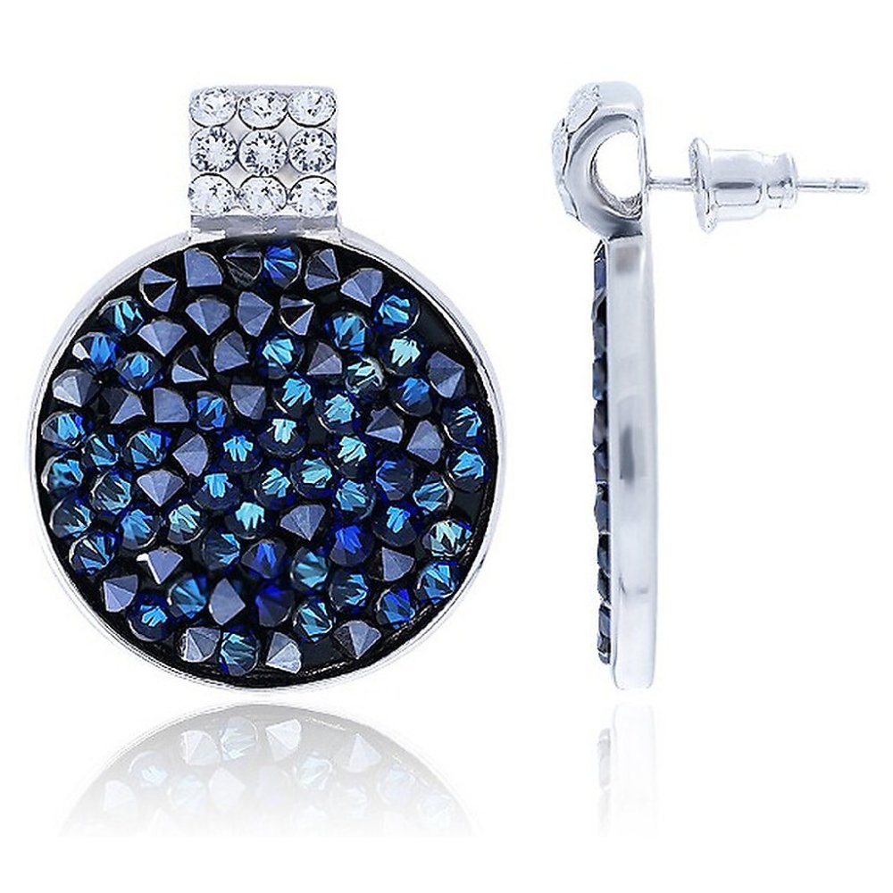 Sapphire blue crystal stud earrings
