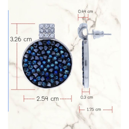 Earrings adorned with Crystals - 2 Crystal Earrings | Funklende Smykker til Dig