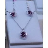 Necklace Earrings   with Crystals set
