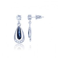 Earrings adorned with crystals