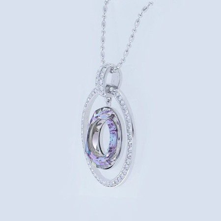 Necklace adorned with Crystals - 2 Crystal Necklaces | Elegant Jewelry