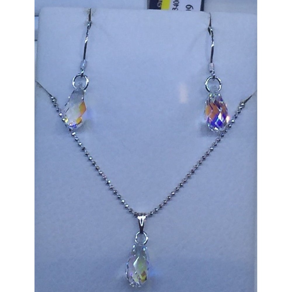 Iridescent crystal jewelry gift set