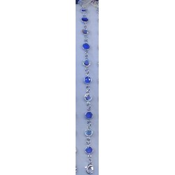 Bracelet blue adorned with Crystals