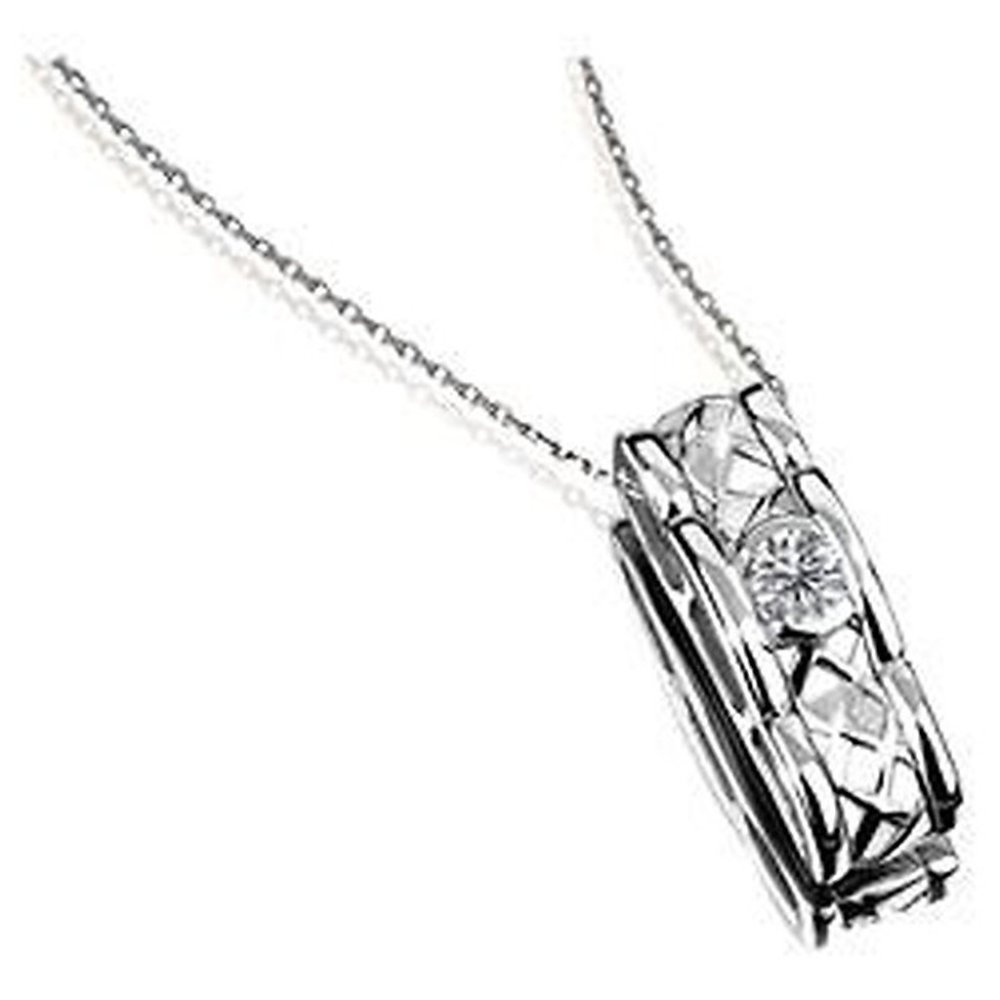 White gold diamond pendant necklace