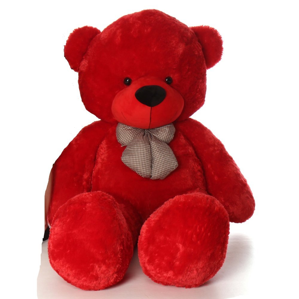 Oso de peluche rojo con pajarita