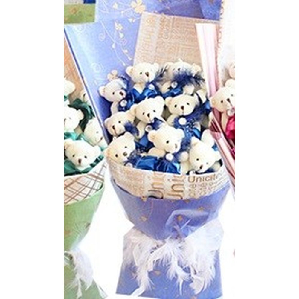 Purple box with mini teddy bears