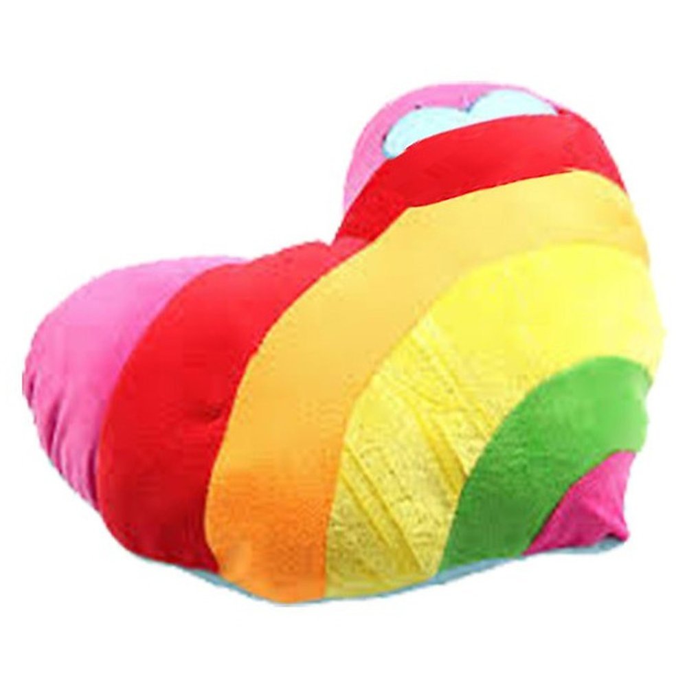 Rainbow Herzförmiges Plüschkissen