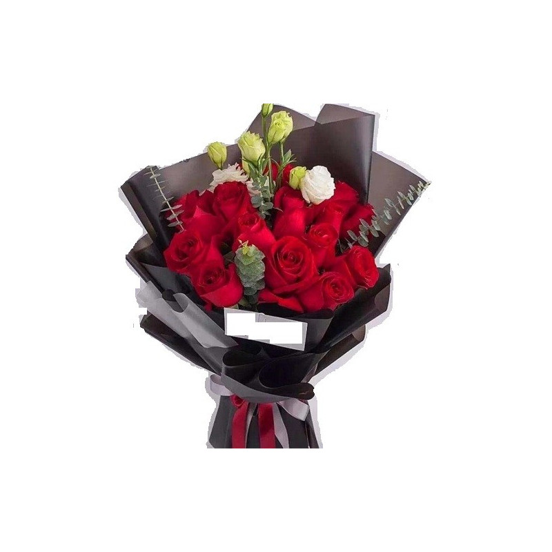 12 red Rose flowers