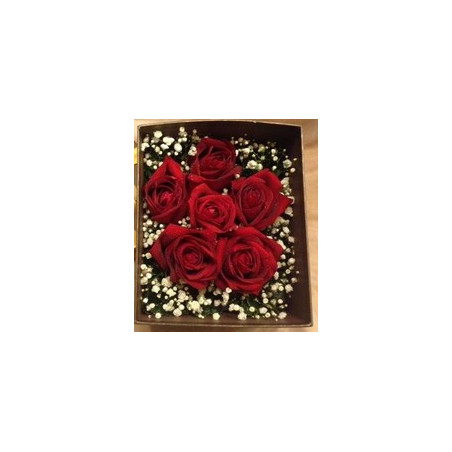 6 rose in box - 1 6 Roses in a Box | Fresh & Elegant