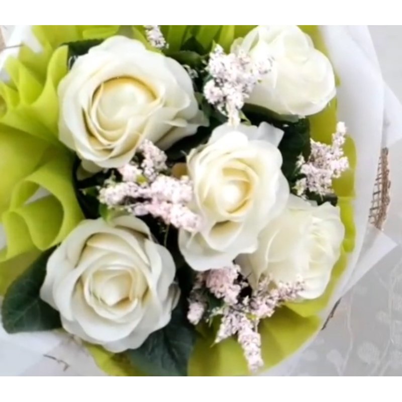 5 Roses Flower 5 White Roses | Fresh Flowers | Roses
