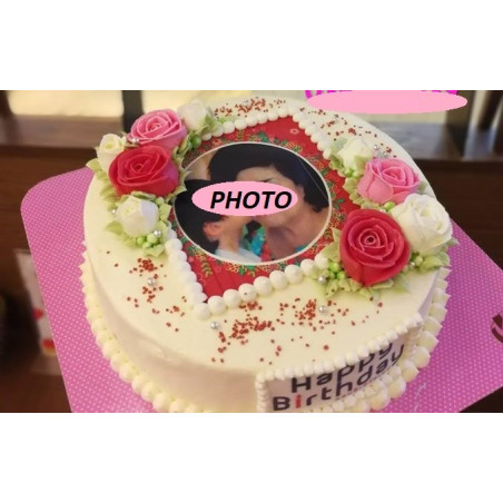 PHOTO ON CAKE 750  GRAM 2P (DELIVERY IN1- 2 DAY AFTER ORDER) - 1 Photo on Cake 750  Gram 2P (Delivery in1- 2 Day After Order) | 