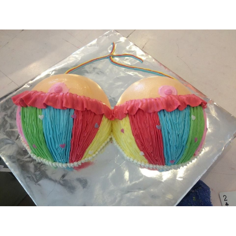  3D Party Cake 2P 750g – Colorful Bikini Design| delivery in Pattaya Cakes - Foto 1