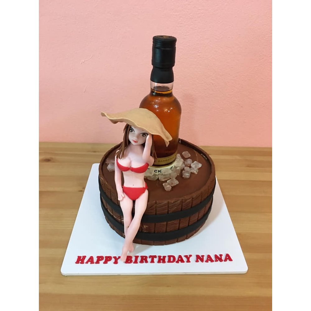 Whiskyfatkake med figur