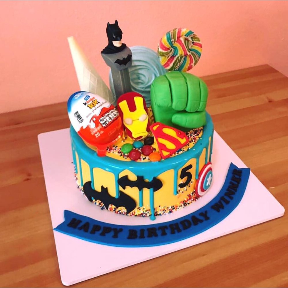 Large birthday cake dessert platter