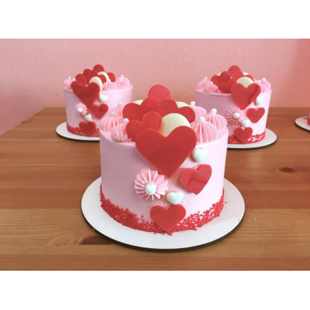  3D Party Cake 2P 750g – Romantic Heart Design| delivery in Pattaya Cakes - Foto 1