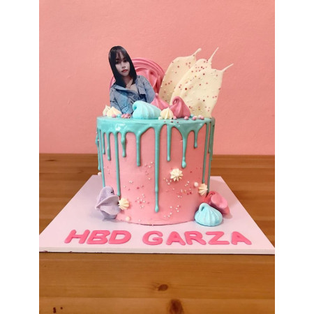  3D Party Cake 2P 750g – Colorful Drip Celebration| delivery in Pattaya Cakes - Foto 2