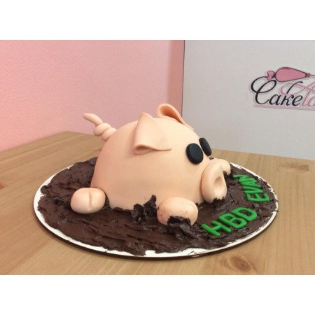  3D Party Cake 2P 750g – Pig Celebration Design| delivery in Pattaya Cakes - Foto 2