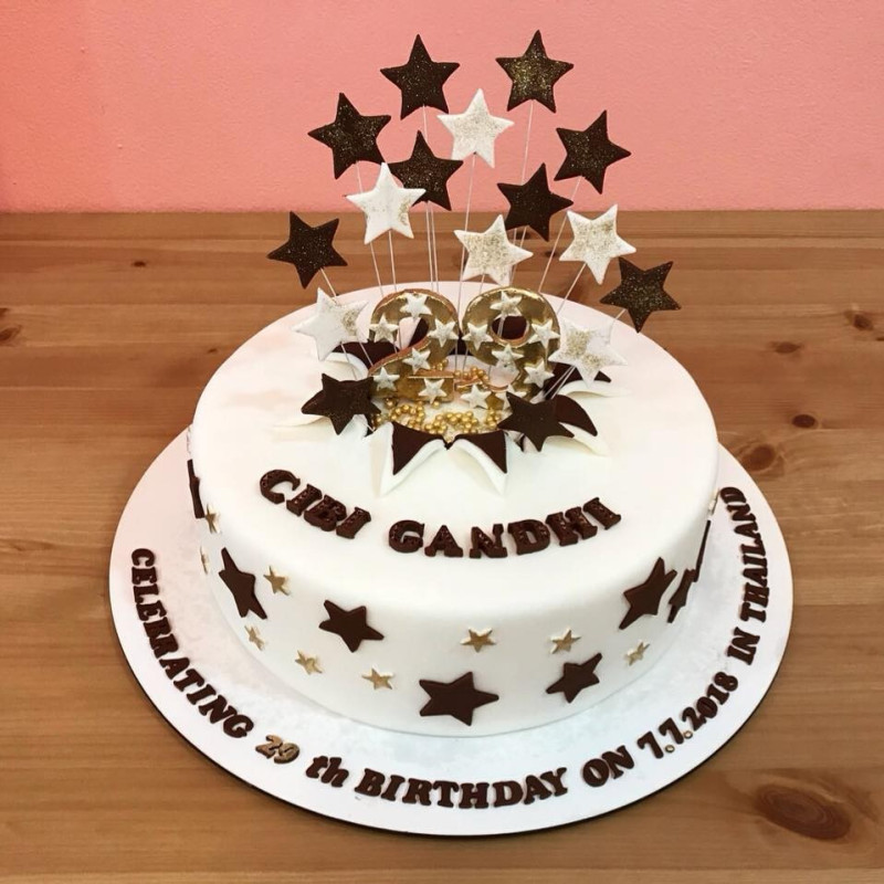  3D Party Cake 2P 750g – Star Celebration Design| delivery in Pattaya Cakes - Foto 1