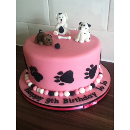  3D Party Cake 2P 750g – Playful Dog Theme| delivery in Pattaya Cakes - Foto 1