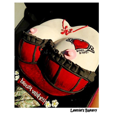  3D Party Cake 2P 750g – Red & Black Lingerie Design| delivery in Pattaya Cakes - Foto 1