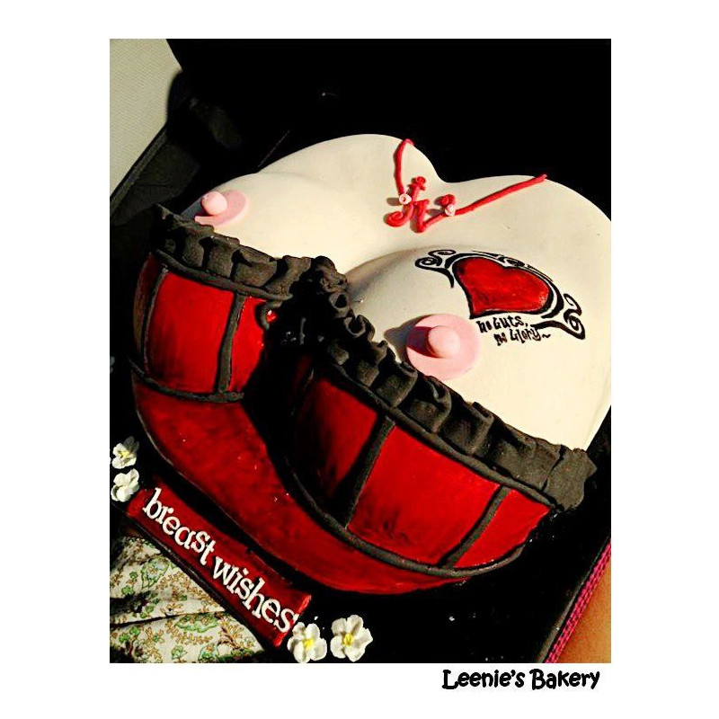  3D Party Cake 2P 750g – Red & Black Lingerie Design| delivery in Pattaya Cakes - Foto 1