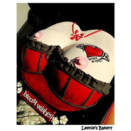 Mastectomy awareness 3D novelty cake