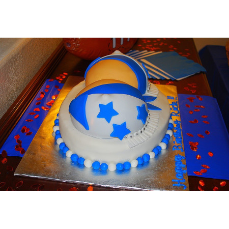  Cake 3D Size 4P 1500g – Blue Bow & Star Design| delivery in Pattaya Cakes - Foto 2