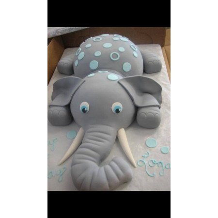  Cake Animals 3D Size 3P 1100g – Cartoon Elephant Celebration Design (5 Days Delivery) Cakes - Foto 1