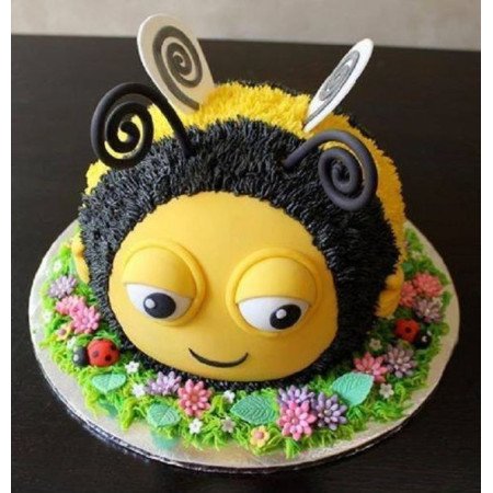  Cake Animals 3D Size 3P 1100g – Cartoon Bumblebee Garden Design (5 Days Delivery) Cakes - Foto 1